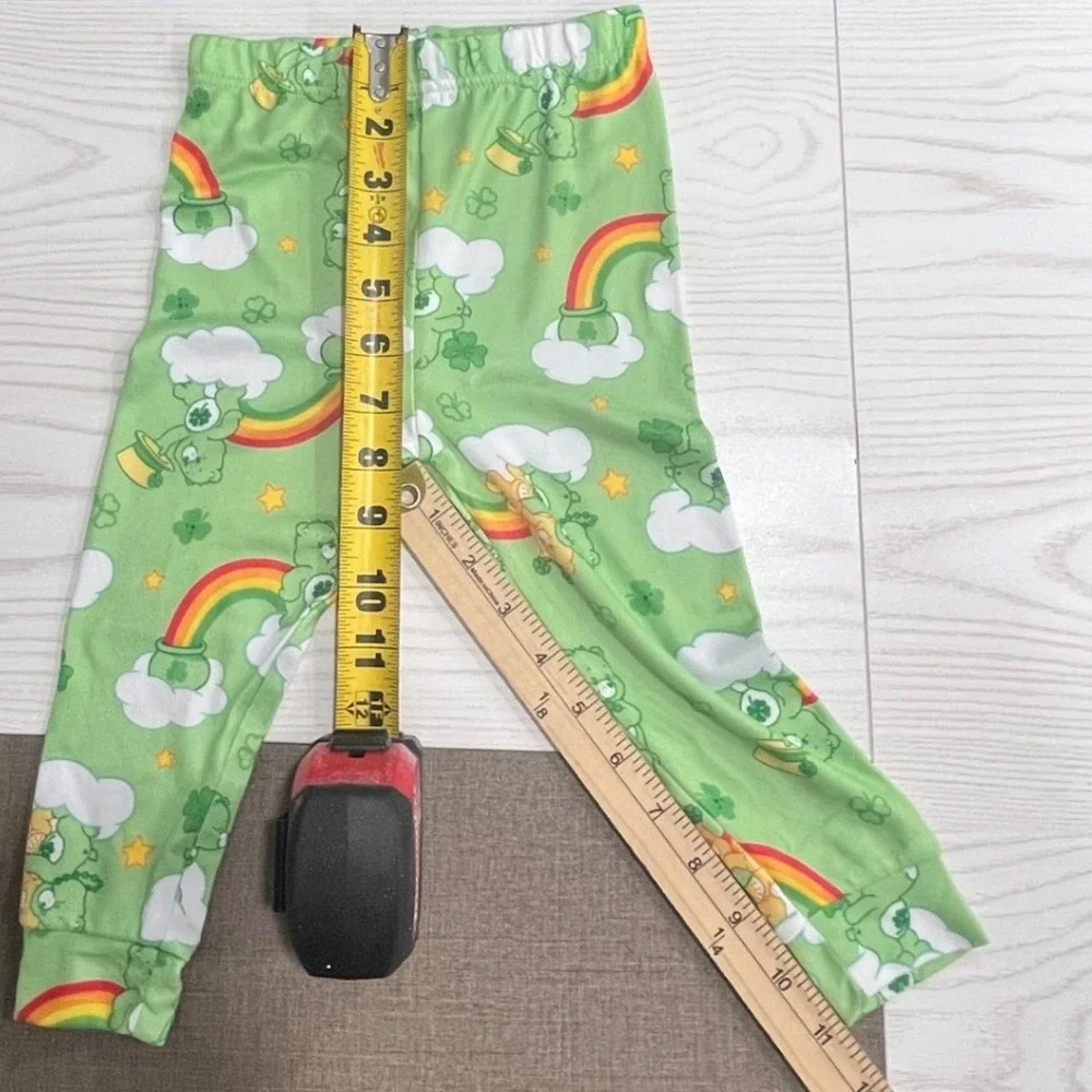 Care Bears Pajama Set Kids 2T Green Good‎ Luck Bear St Patricks Day Rainbow